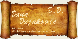 Dana Dujaković vizit kartica